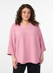 Blouse met 3/4 mouwen, Roze, Model image number 0
