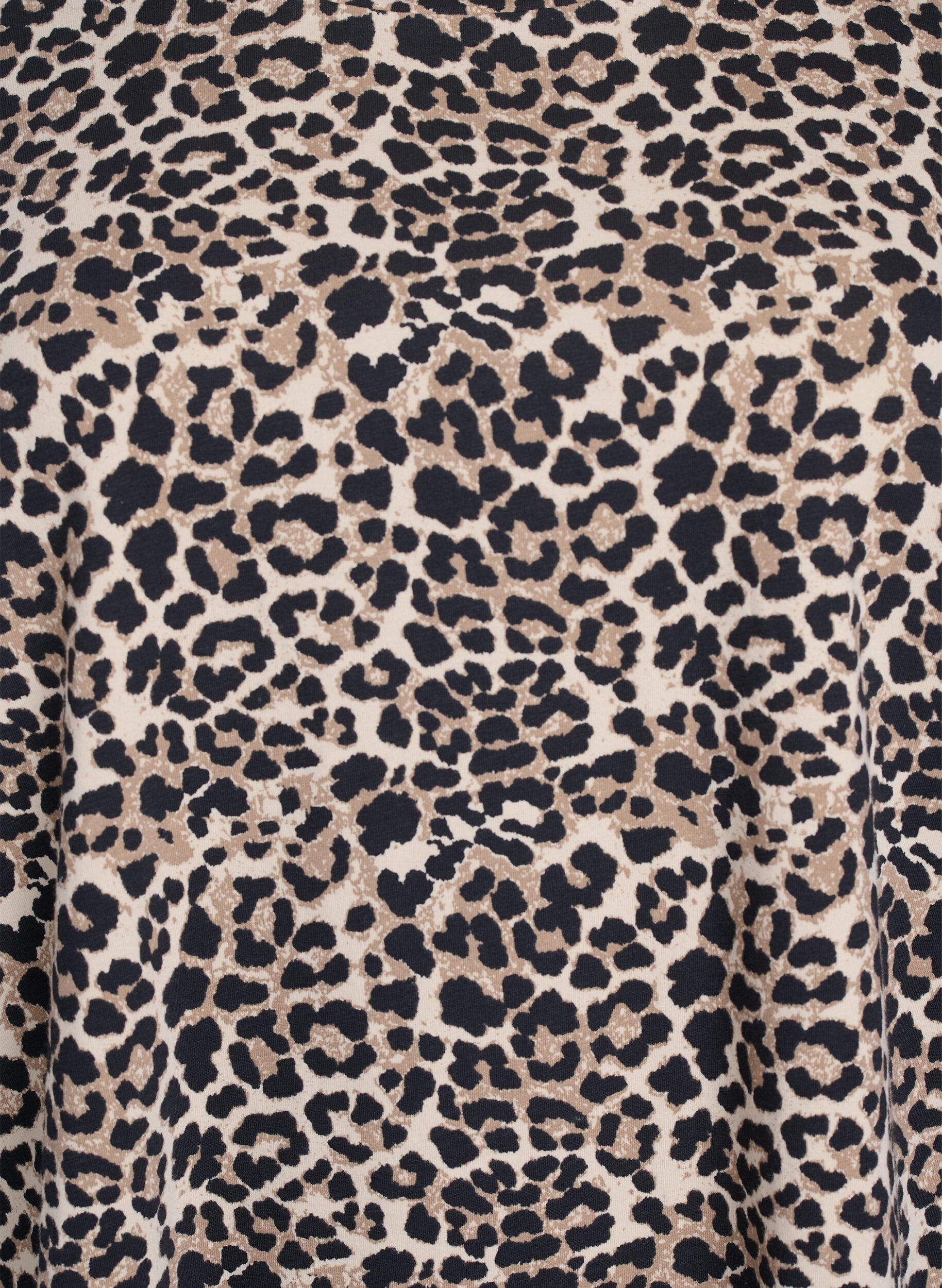 ZizziT-shirt met ronde hals en all-overprint, Bruin, Packshot image number 2