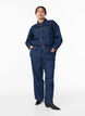 Wide leg jeans met strikceintuur en hoge taille, Blauw, Model image number 0