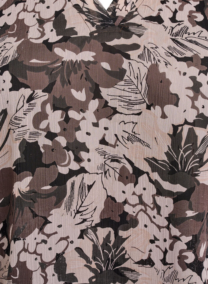 Blouse met bloemenprint, Zwart, Packshot image number 2