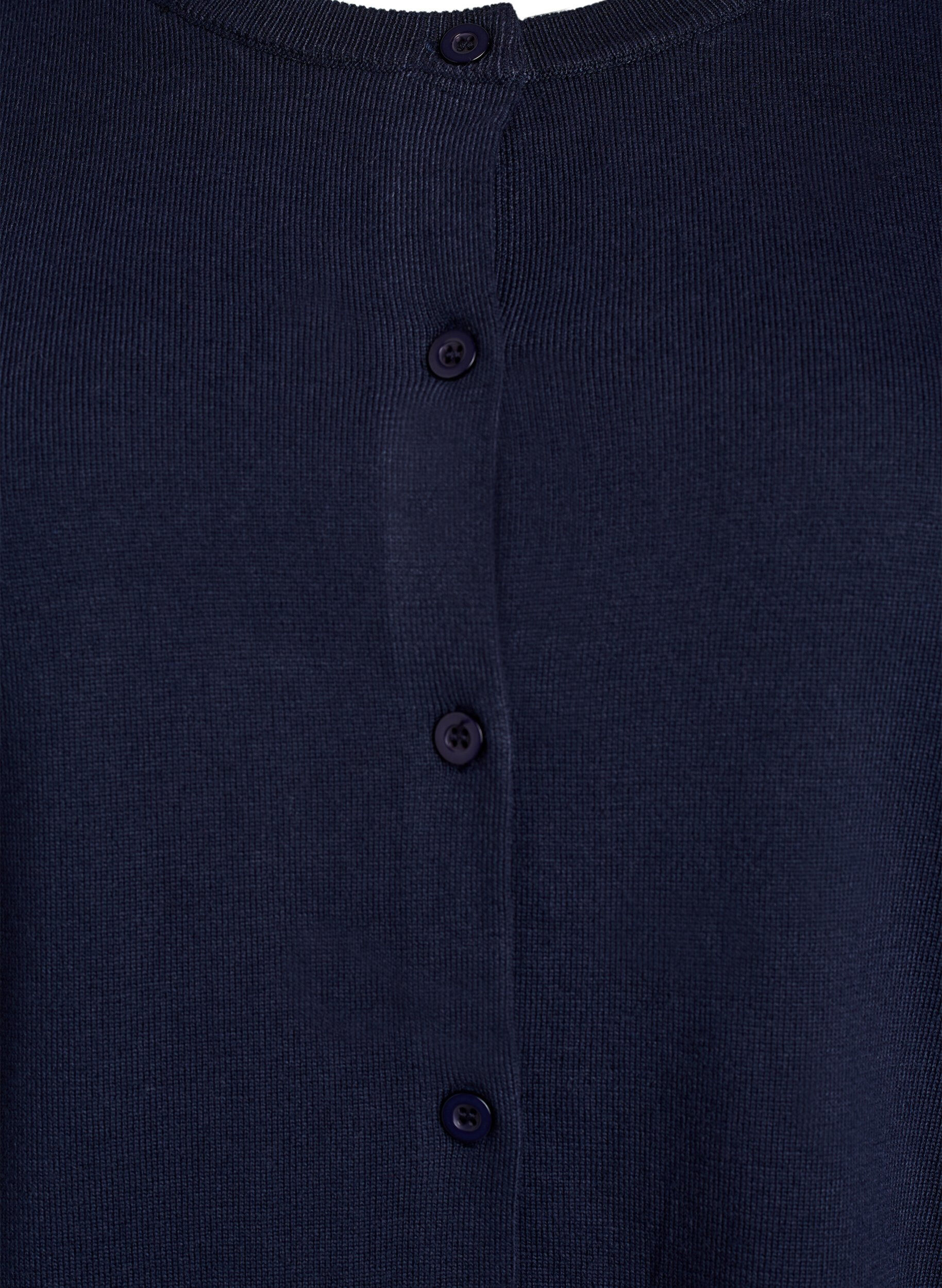 ZizziFLASH &ndash; Fijngebreide vest met ronde hals, Blauw, Packshot image number 2