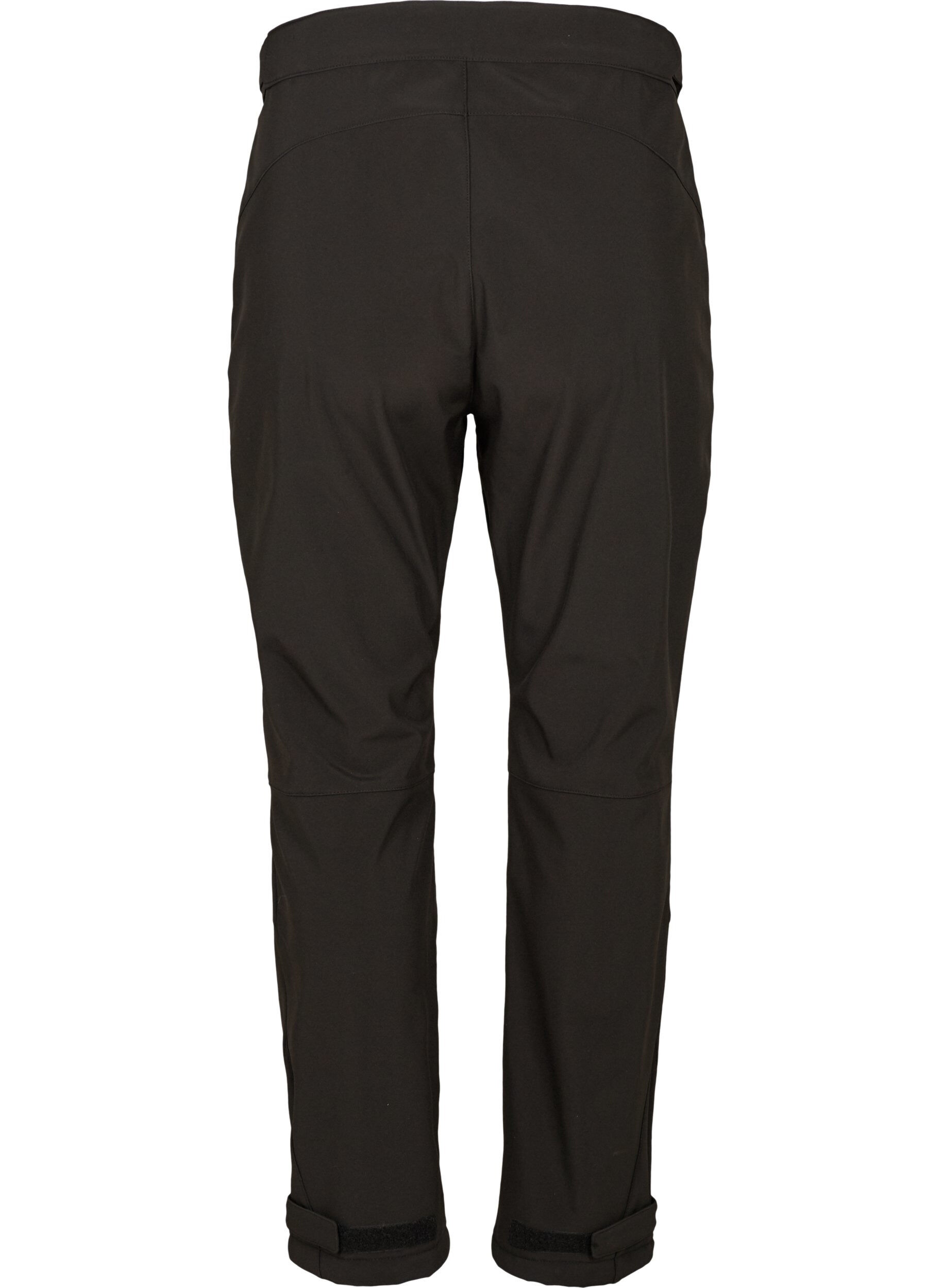 ZizziSoftshell broek met verstelbaar velcro, Zwart, Packshot image number 1