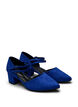 Wide fit - Pumps met dubbele banden, Blauw, Packshot image number 1