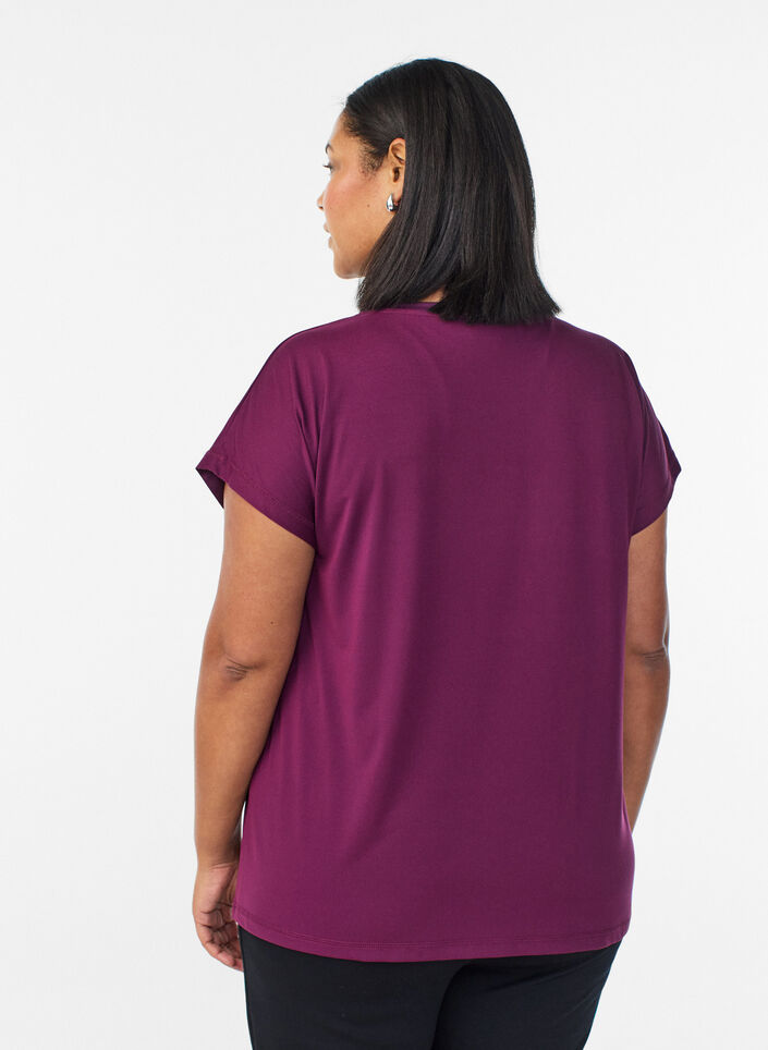 Effen gekleurd trainingsshirt, Paars, Packshot image number 1