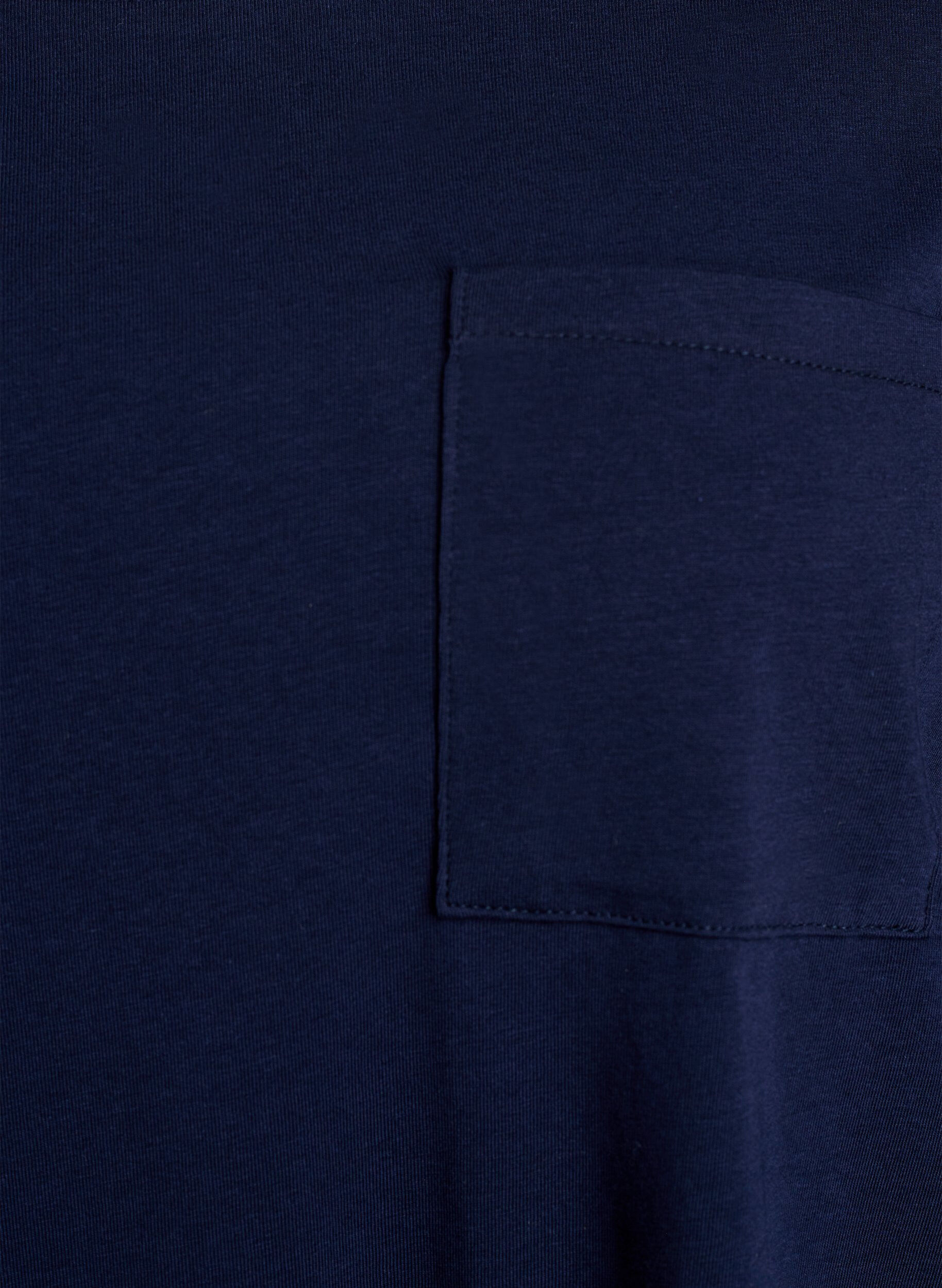 ZizziPyjamatop met lange mouwen in zachte katoenen jersey, Blauw, Packshot image number 2