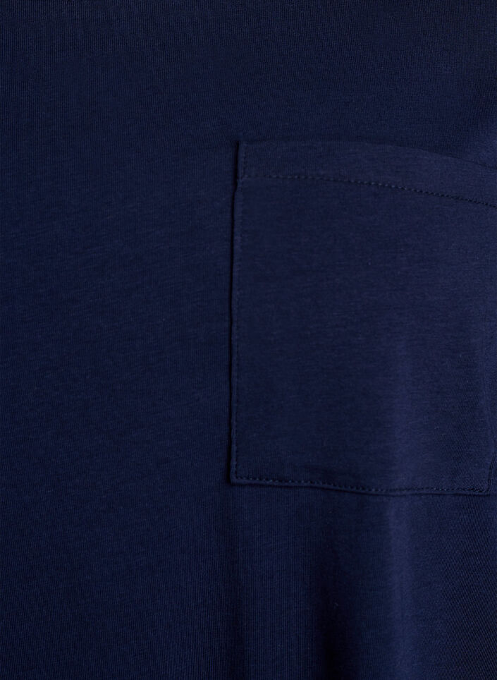 Pyjamatop met lange mouwen in zachte katoenen jersey, Blauw, Packshot image number 2