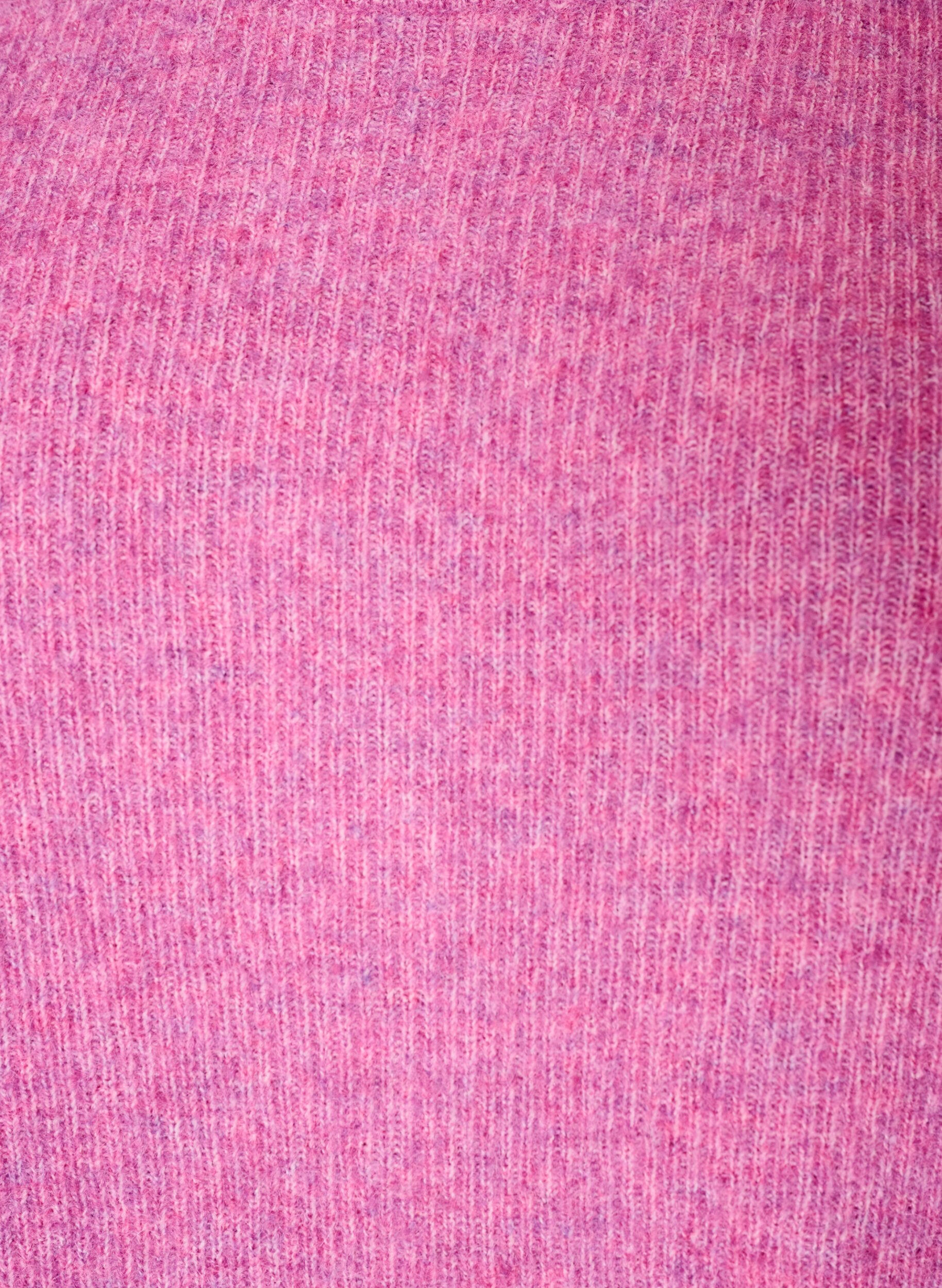 ZizziGem&ecirc;leerde gebreide blouse met ronde hals, Paars, Packshot image number 2