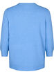 Gebreide blouse met bloemen en 3/4 mouwen, Della R. Blue Mel., Packshot image number 1