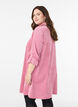 Corderoy jurk met rits en 3/4-mouwen, Roze, Model image number 2