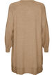 Korte gebreide jurk met raglanmouwen en een middennaad, Beige, Packshot image number 1