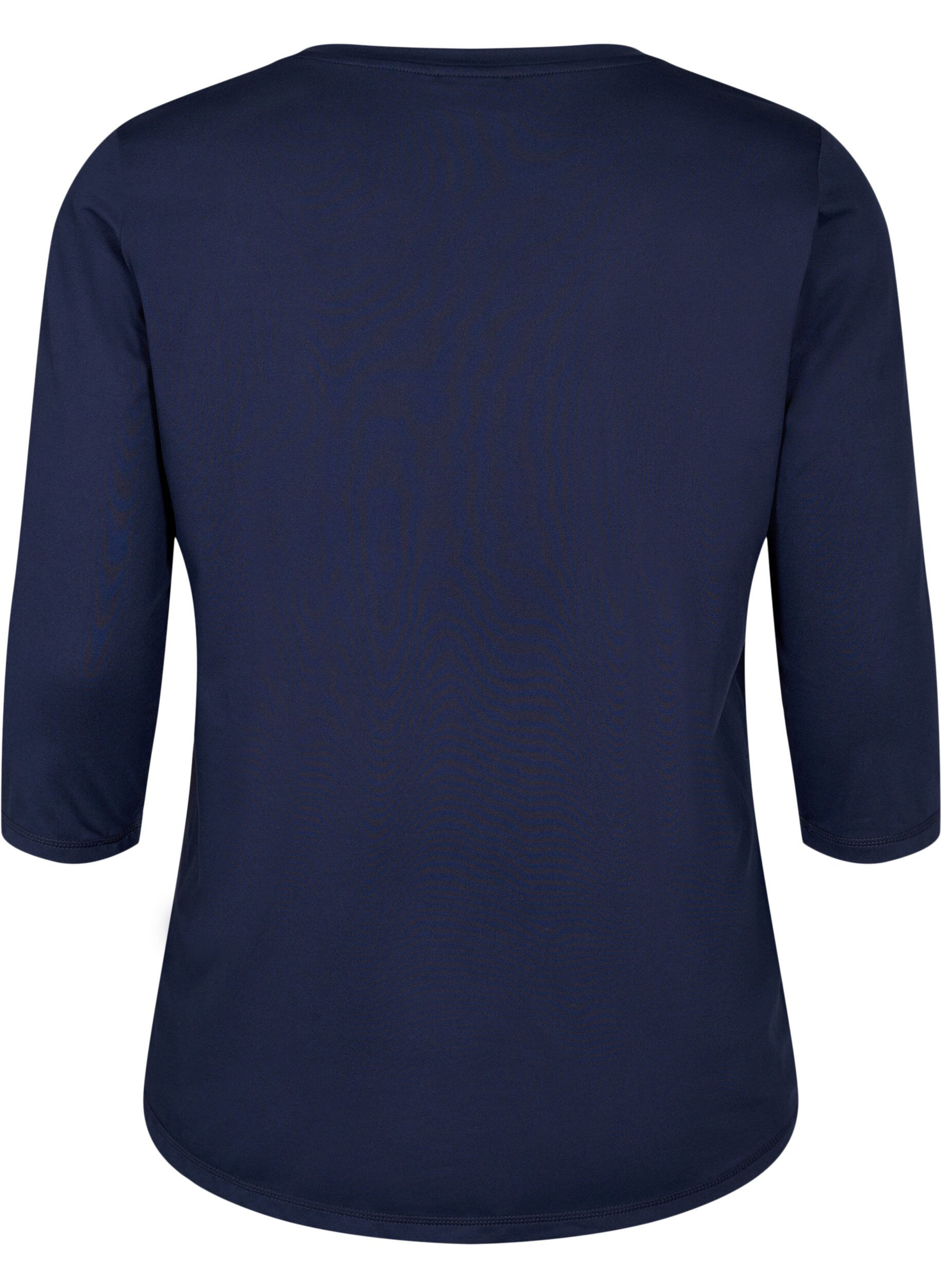 ZizziTrainingsblouse met 3/4-mouwen, Blauw, Packshot image number 1
