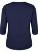 Trainingsblouse met 3/4-mouwen, Blauw, Packshot image number 1