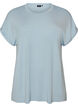 Viscose T-shirt met glitterstrepen, Blauw, Packshot image number 0
