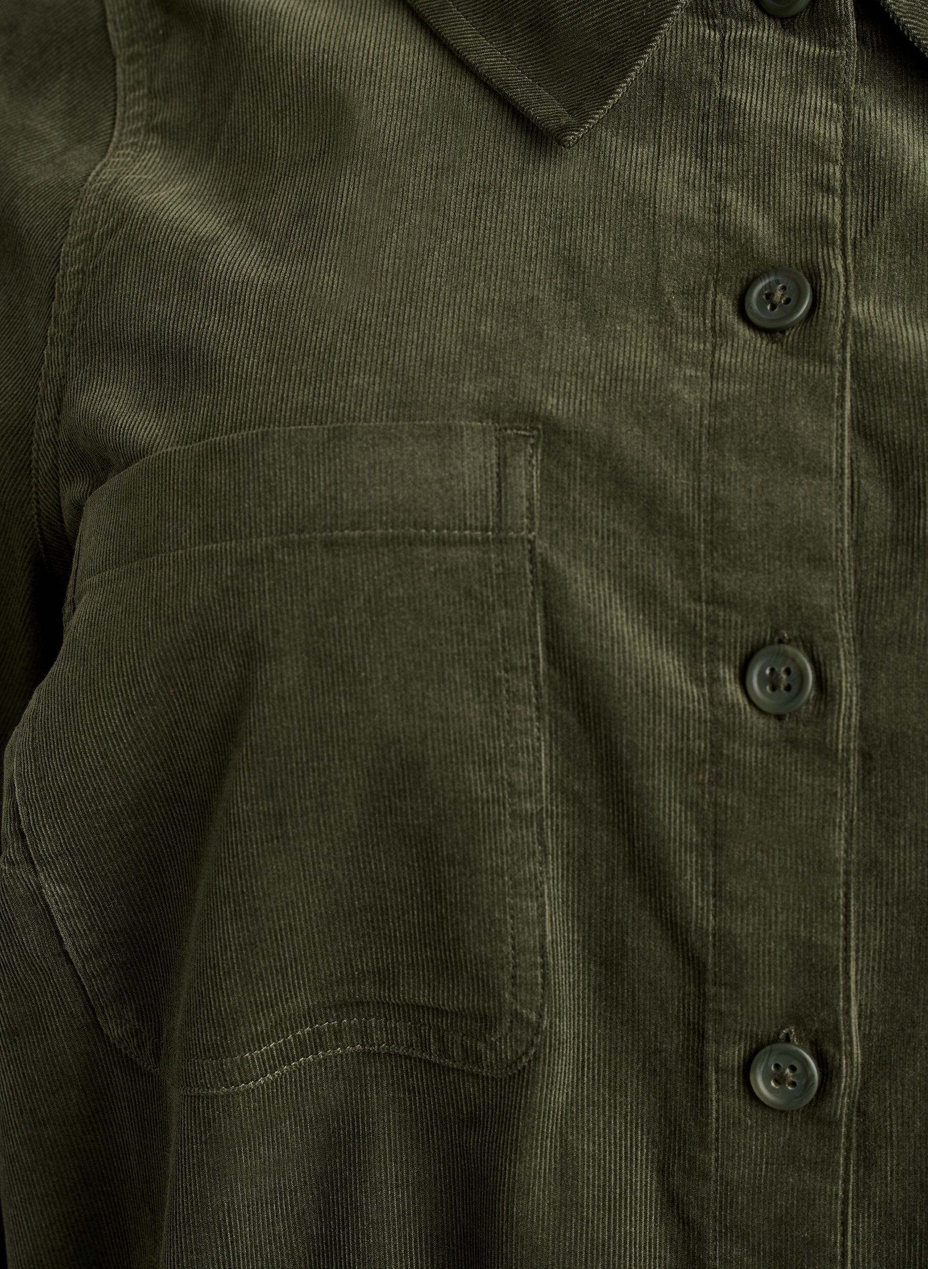 ZizziCorduroy jumpsuit met straight-fit broekspijpen, Groen, Packshot image number 2