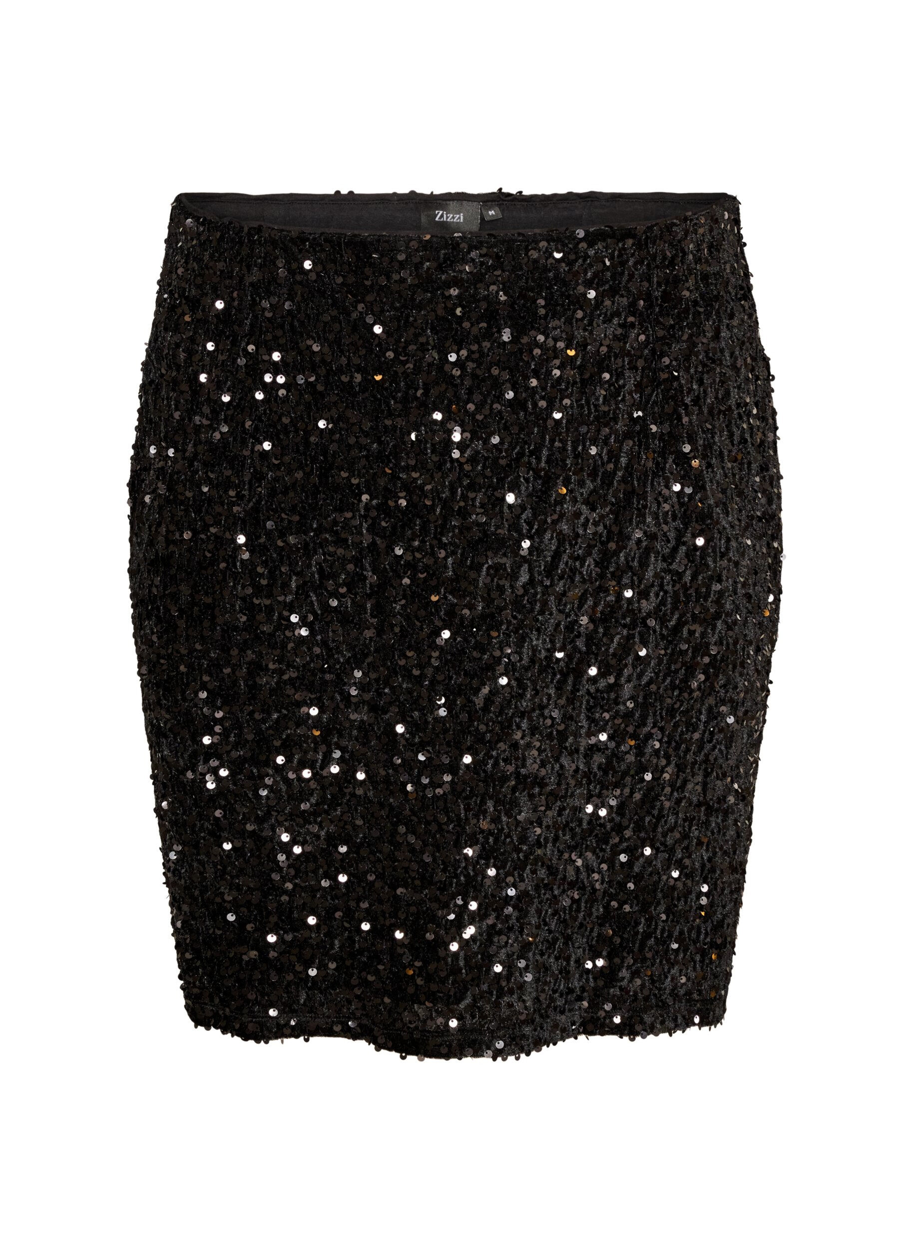 ZizziKorte rok met pailletten, Zwart, Packshot image number 0