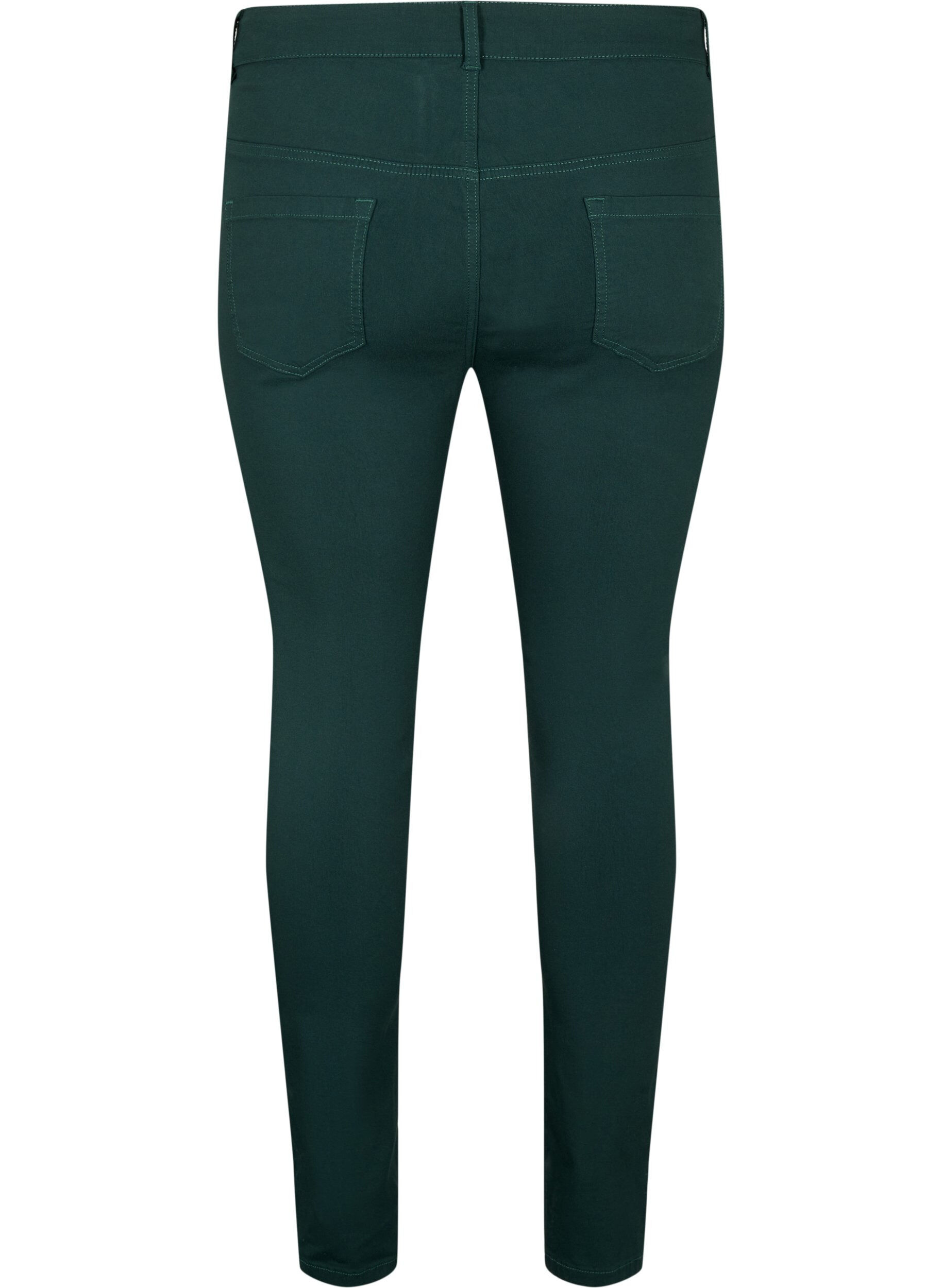 ZizziSlim fit broek met zakken, Groen, Packshot image number 1