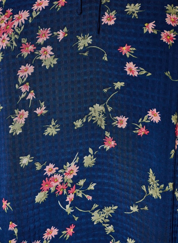 A-lijn tuniek met bloemenprint, Blauw, Packshot image number 2