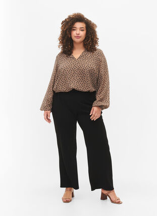 ZizziLosse broek met zakken, Zwart, Model image number 1