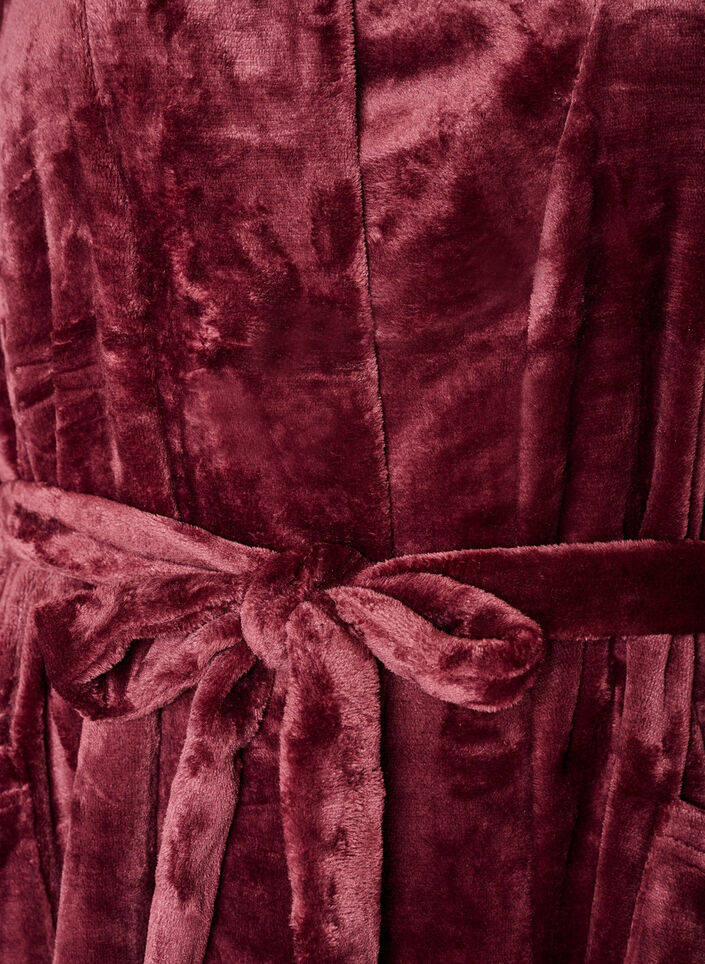 Kamerjas in zachte velour met zakken, Rood, Packshot image number 2