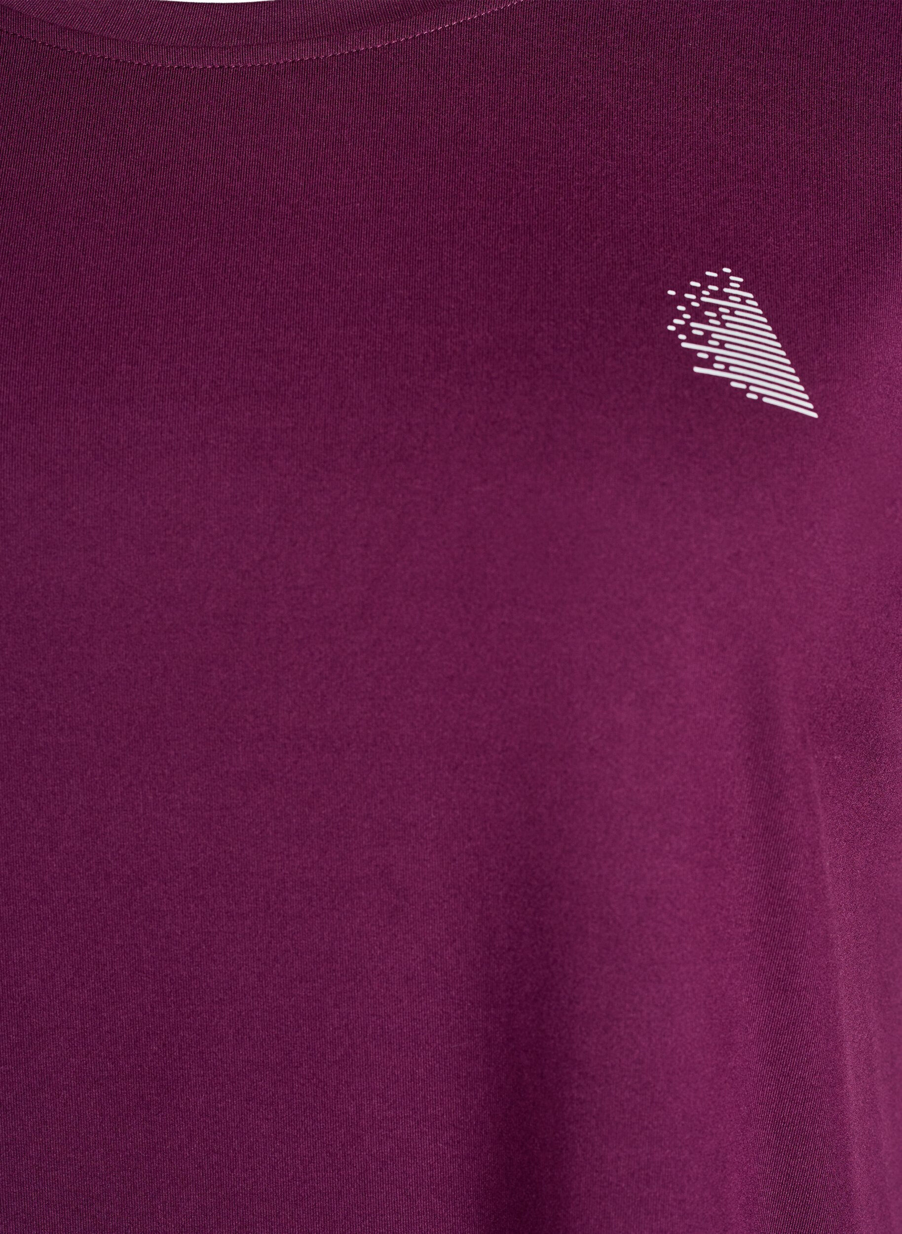 ZizziEffen gekleurd trainingsshirt, Paars, Packshot image number 2