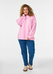 Jumper met decoratieve stiksels, Roze, Model image number 1