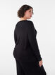 Haut de pyjama en viscose &agrave; manches longues, Noir, Model image number 2