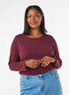 Basic jerseyblouse met lange mouwen, Rood, Model image number 0