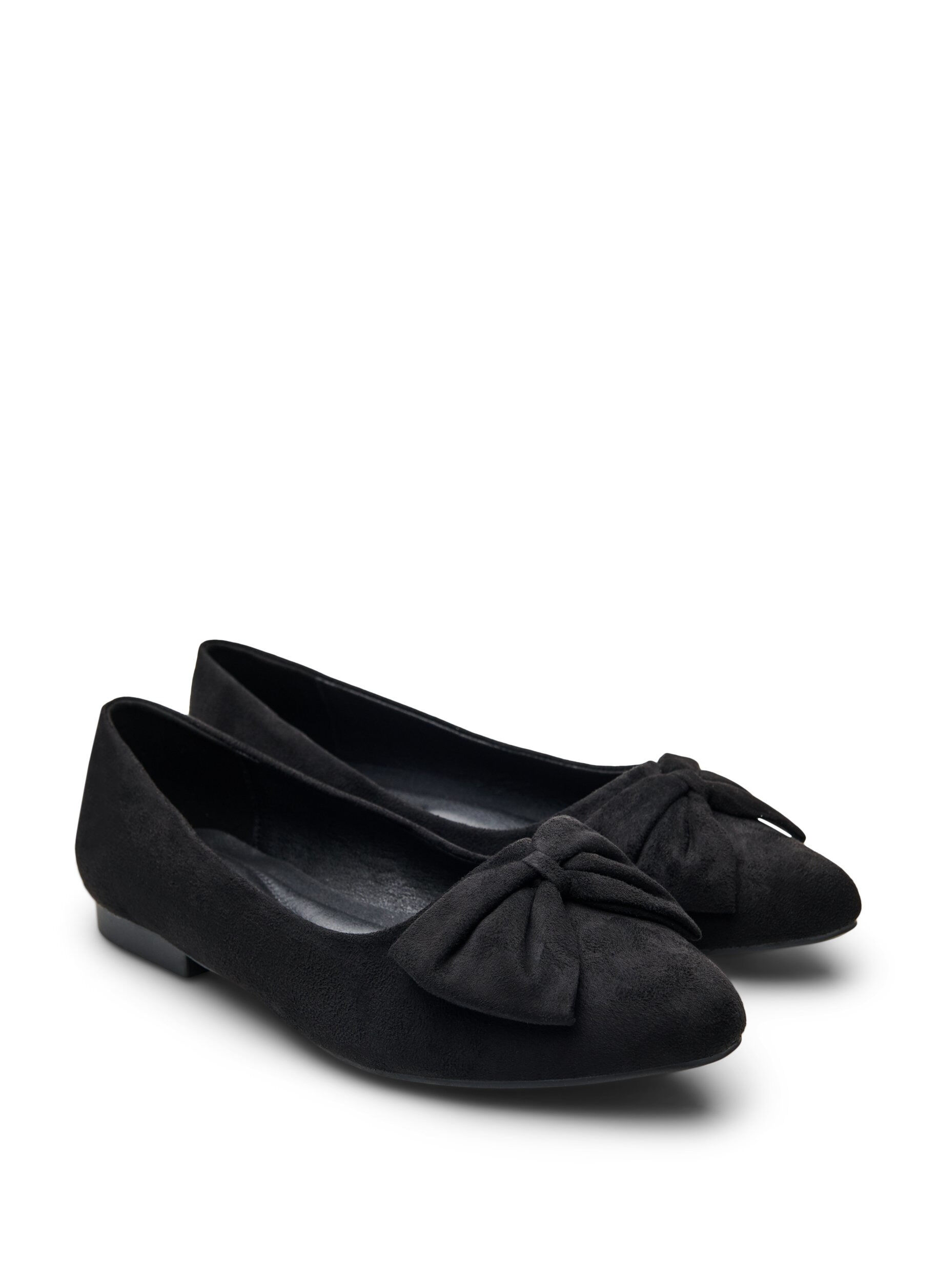 ZizziWide fit - Ballerina pumps met een strik, Zwart, Packshot image number 1