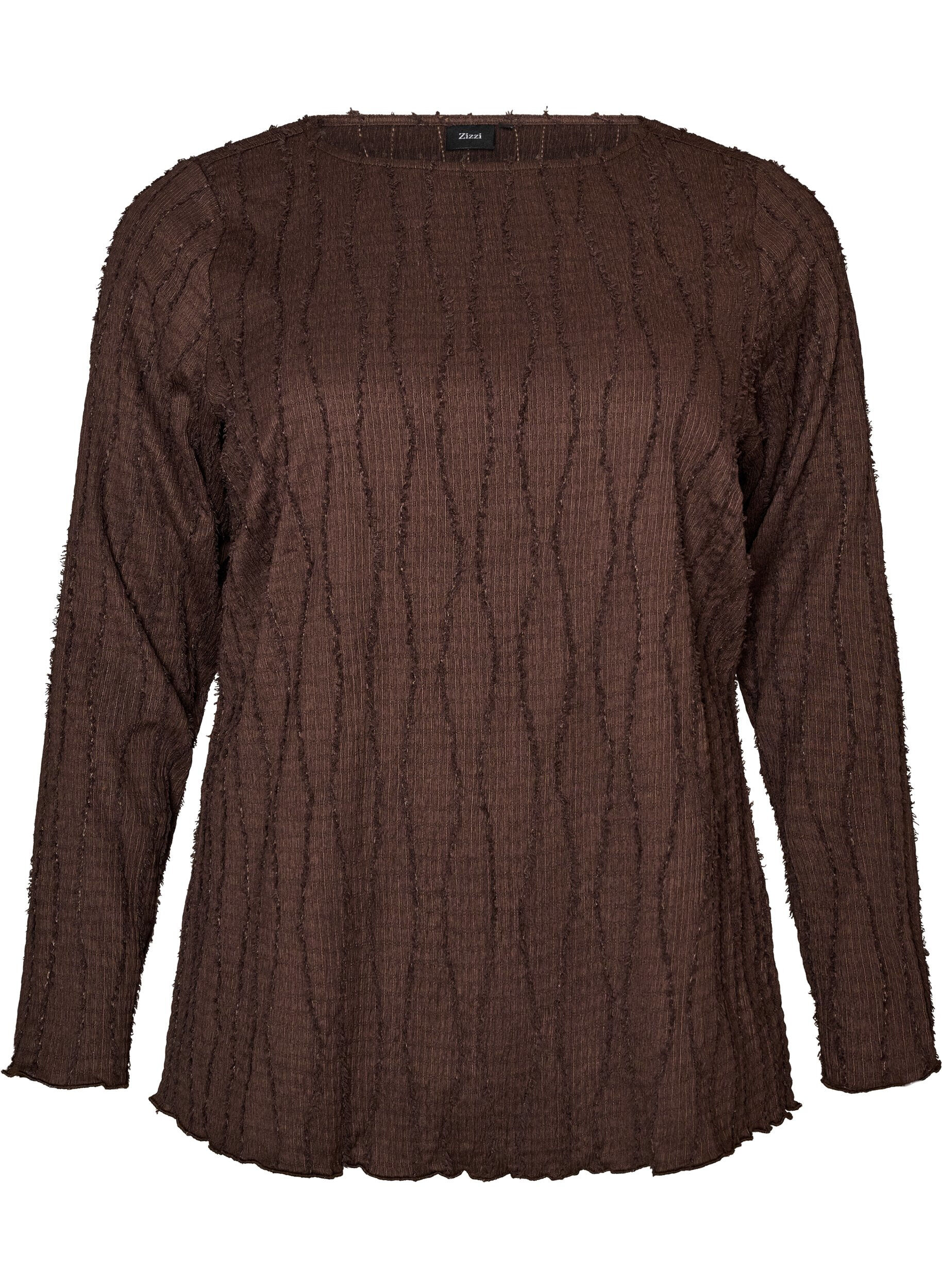 Jersey blouse met een golvende textuur