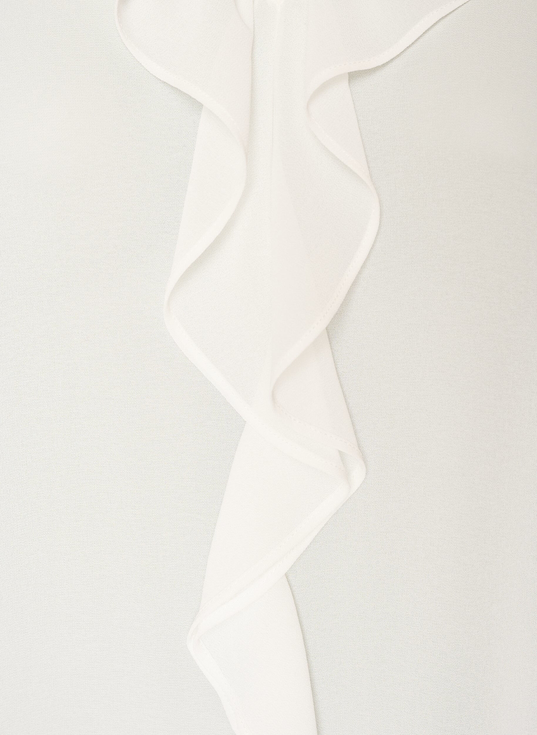 ZizziTuniek met ruches en 3/4 mouwen, Vanille, Packshot image number 2