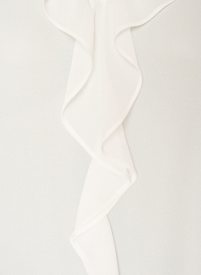 Tuniek met ruches en 3/4 mouwen, Vanille, Packshot image number 2