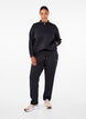 Joggingbroek met zakken en hoge taille, Zwart, Model image number 1