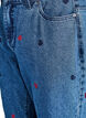 High waist Gemma jeans met geborduurde details, Blauw, Packshot image number 2