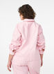 Gekleurde denim shacket met strepen, Roze, Model image number 2
