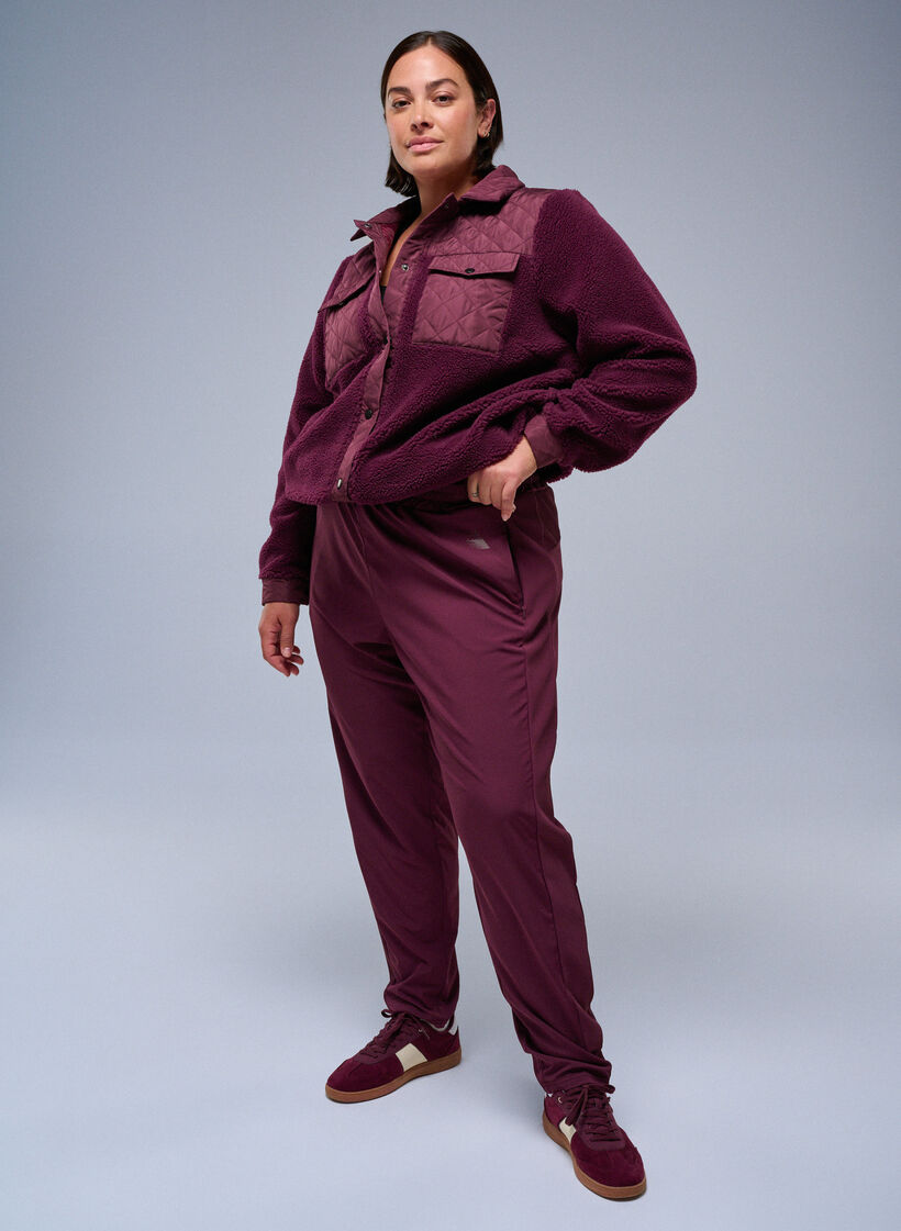 Lichte trainingsbroek met zakken, Grape Wine, Image