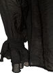 Viscose blouse met ruches en lange mouwen, Zwart, Packshot image number 3