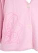 Cardigan met V-hals en geborduurde bloemen, Roze, Packshot image number 2