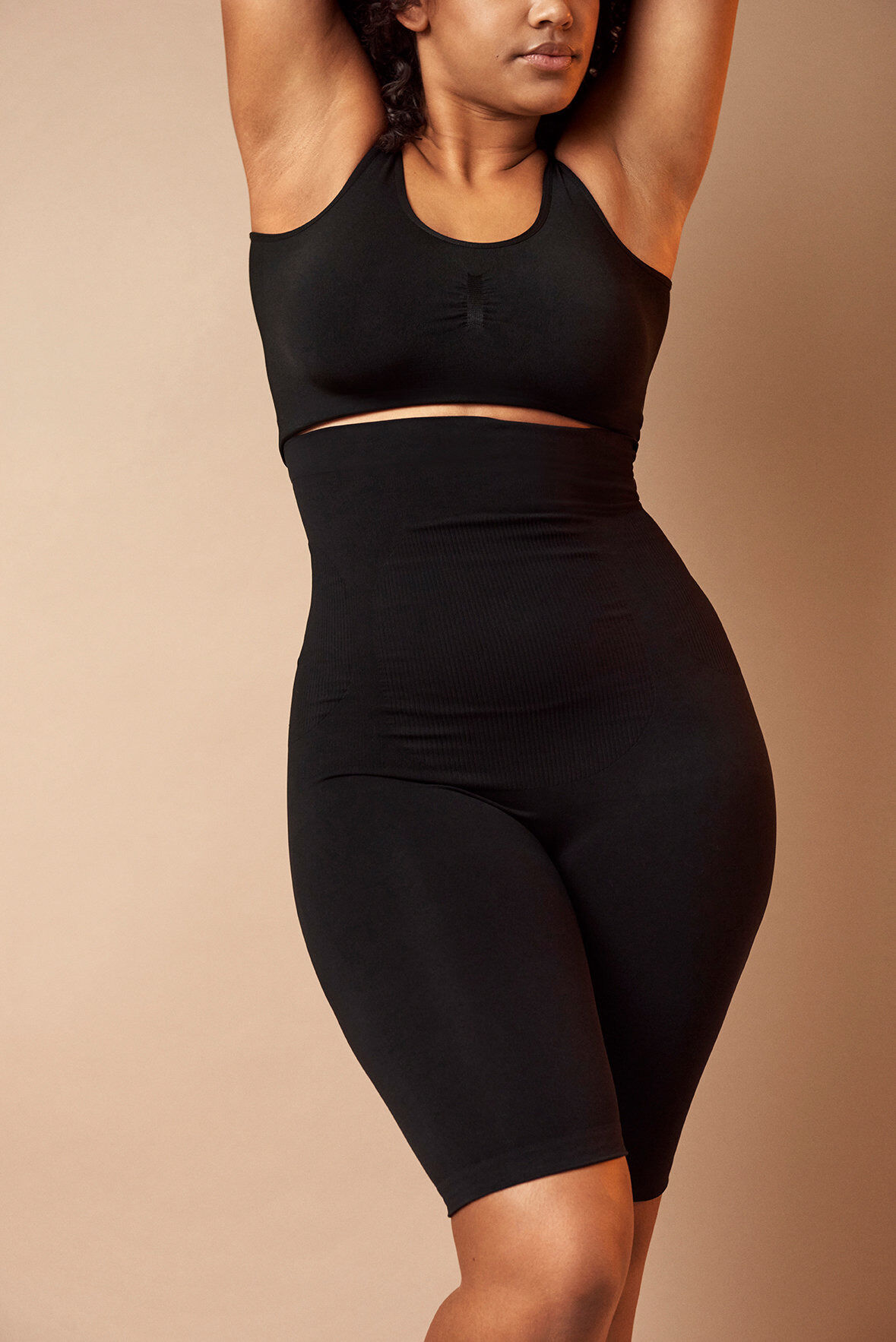 ZizziShapewear shorts met hoge taille, Zwart, Image image number 1