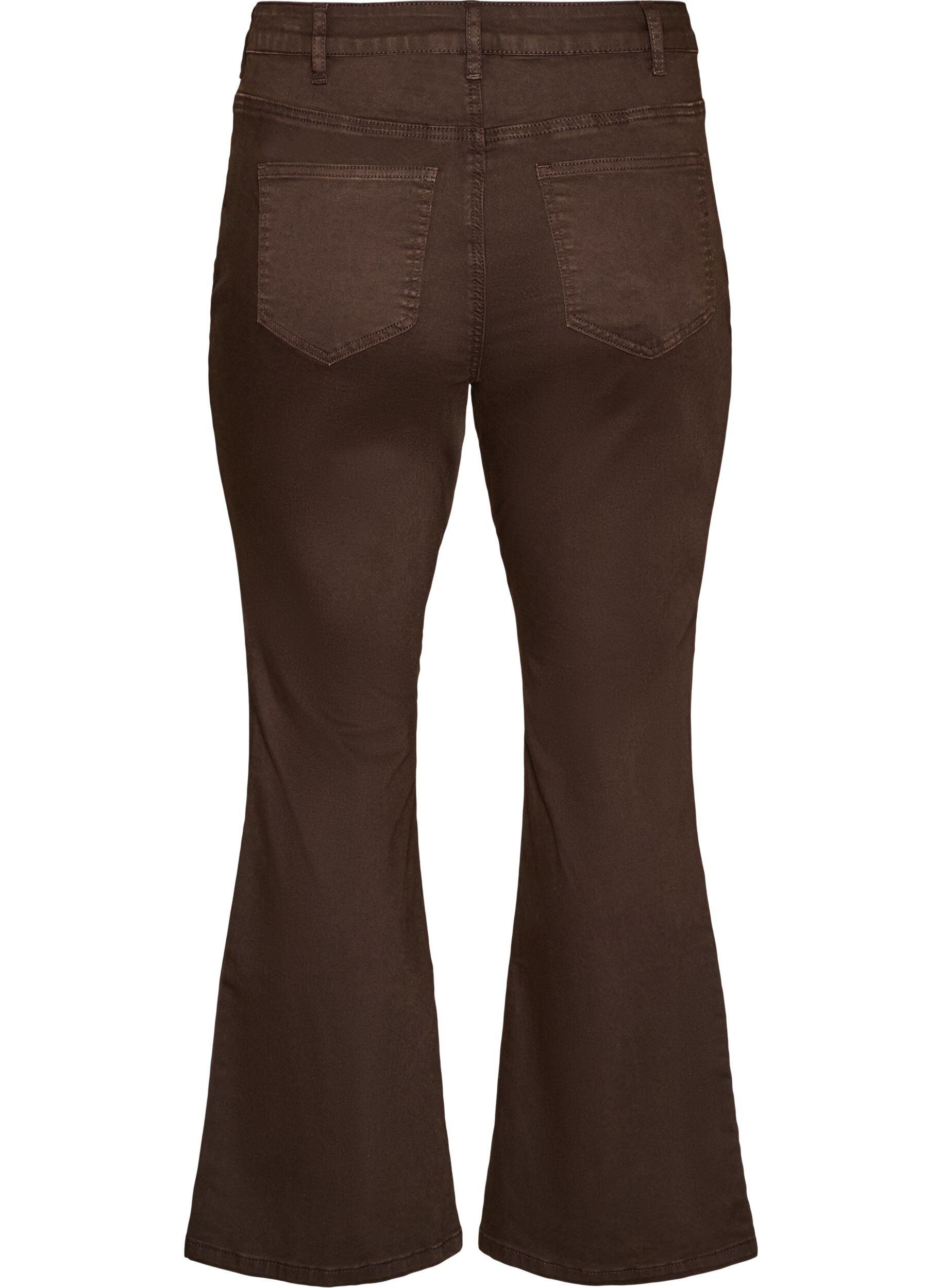 ZizziEllen bootcutjeans van gekleurde denim, Bruin, Packshot image number 1