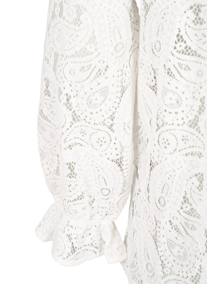 Kanten overhemd-blouse met ruches, Snow White, Packshot image number 3