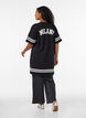 Kort T-shirtjurkje met sportieve details, Zwart, Model image number 2
