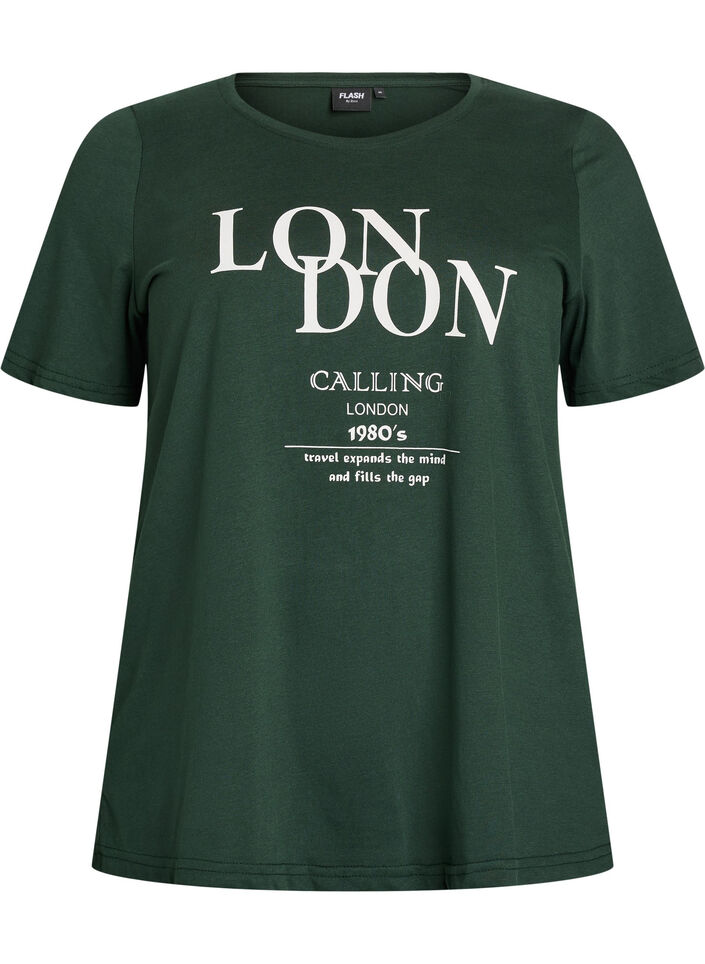 FLASH - T-shirt met print, Groen, Packshot image number 0