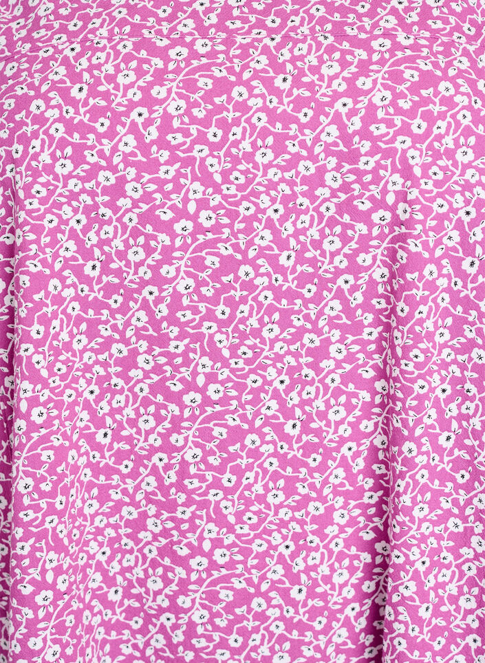 Korte katoenen jurk met 3/4-mouwen en zakken, Paars, Packshot image number 2