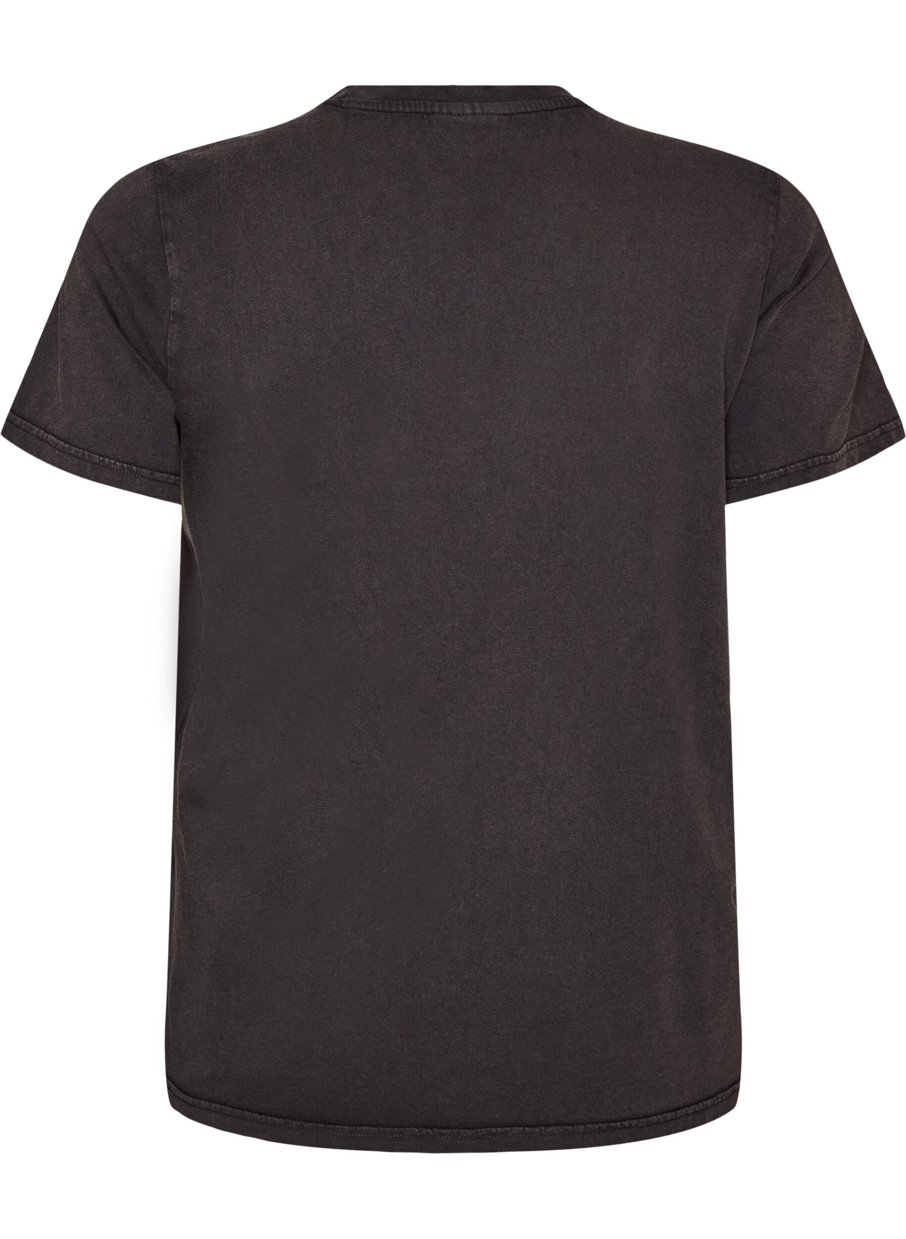 ZizziGrafisch T-shirt van biologisch katoen, Beige, Packshot image number 1