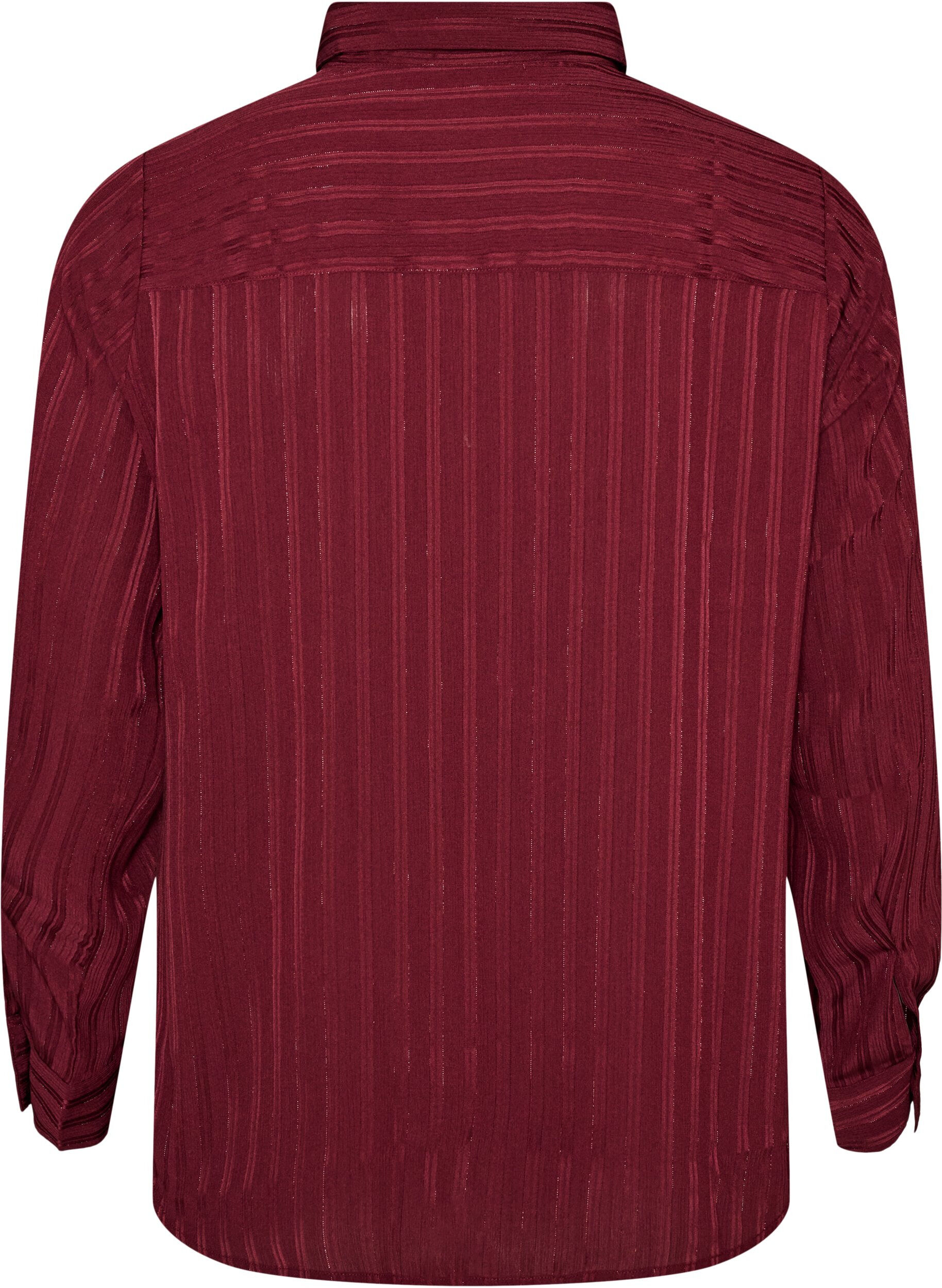 ZizziShirt met gestructureerde strepen en glitterdraden, Rood, Packshot image number 1