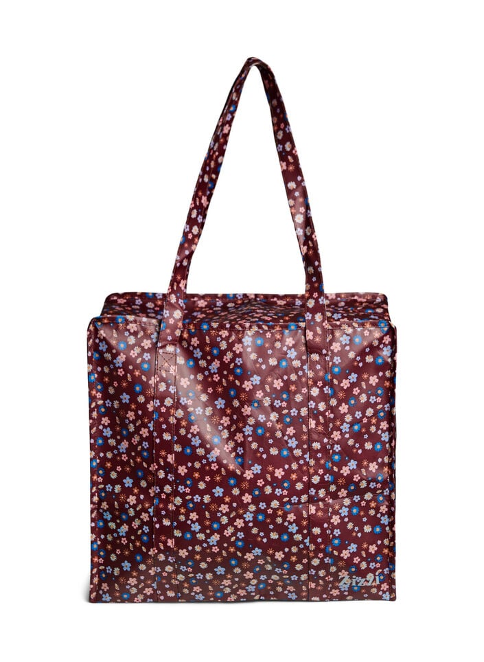 Shoppingtas met ritssluiting, Bruin, Packshot image number 0