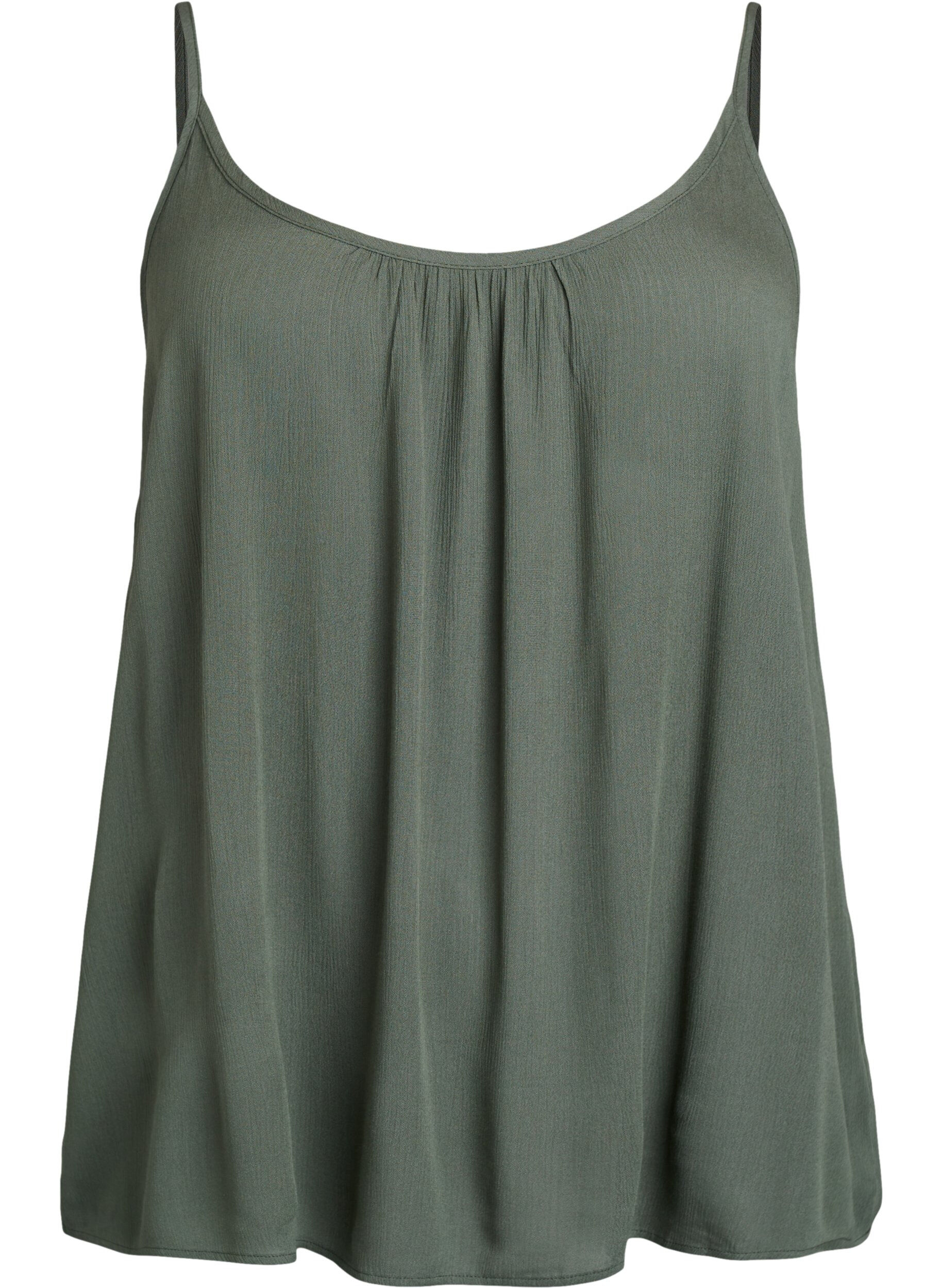 ZizziStrap top in viscose, Groen, Packshot image number 0