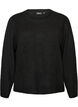 Jumper met ronde hals en losse pasvorm, Zwart, Packshot image number 0
