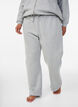 Joggingbroek met hoge taille en geborstelde binnenkant, Grijs, Model image number 2