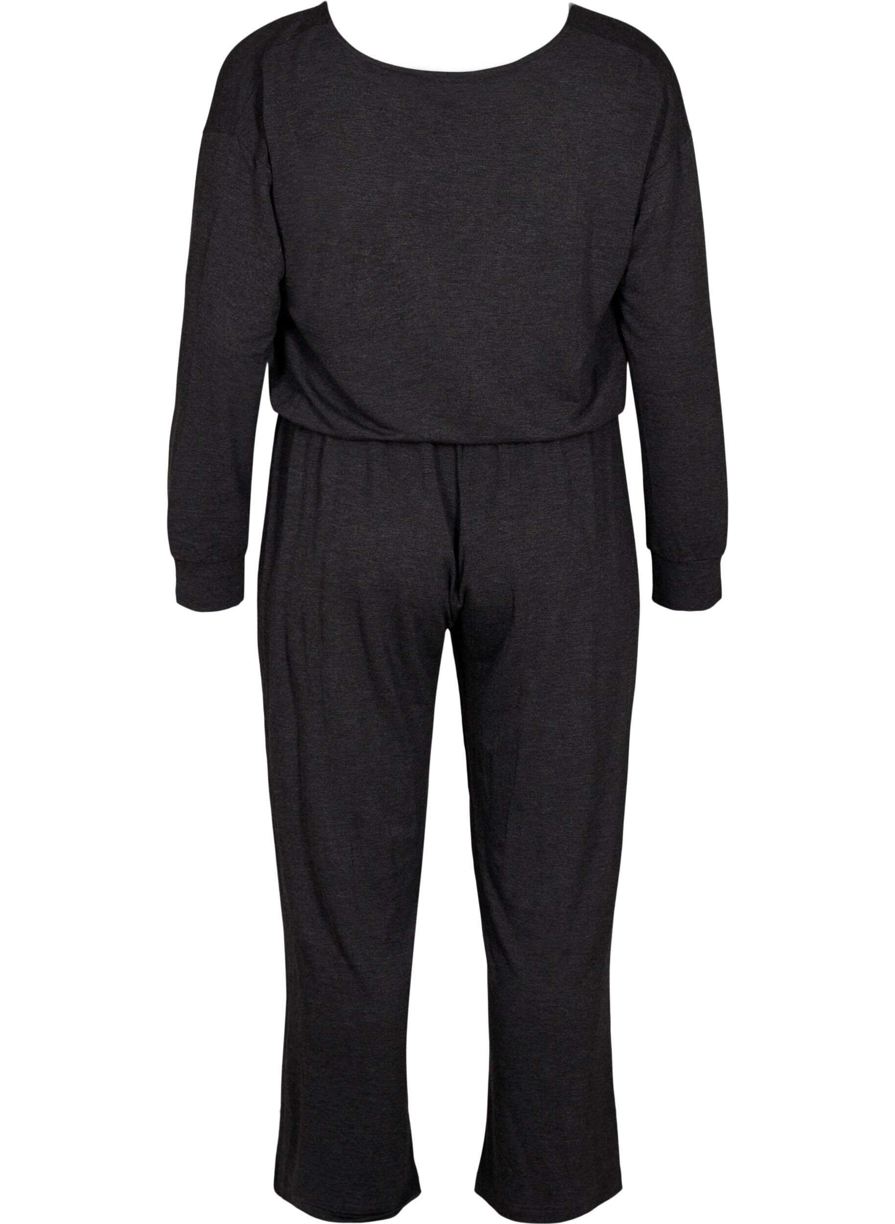 ZizziJumpsuit met overslag en strikjes, Grijs, Packshot image number 1